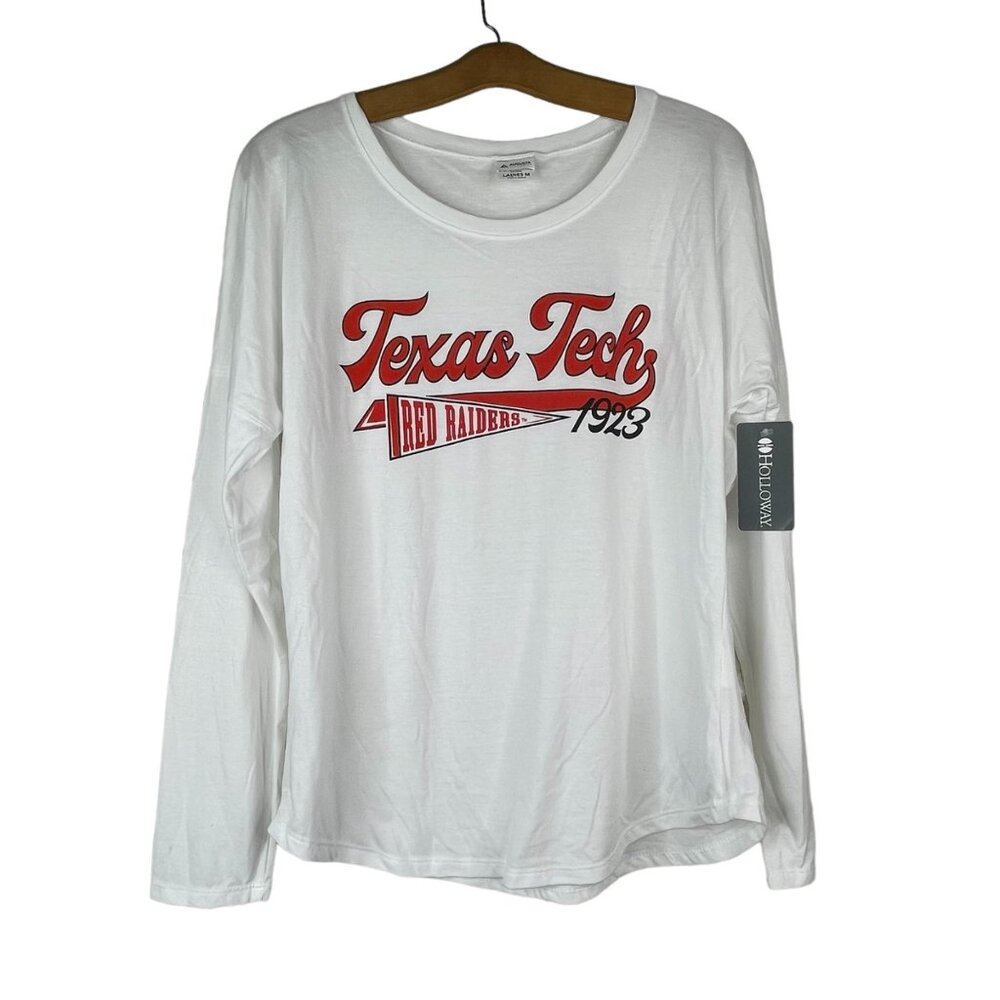 Augusta Sportswear Tri Blend Long Sleeve T-Shirt Texas Tech White Size Medium NE